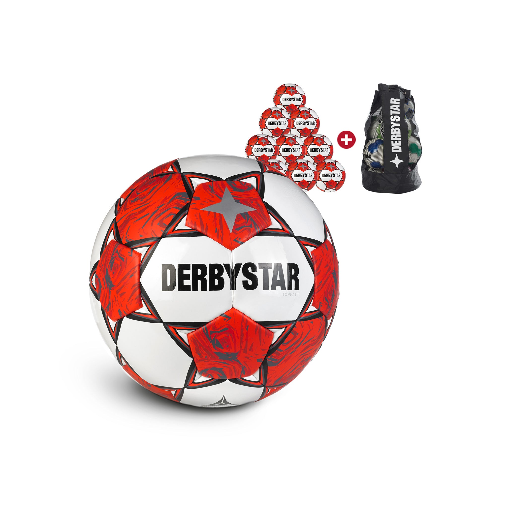 Topic TT 10er Ballpaket #farbe_weiß/rot