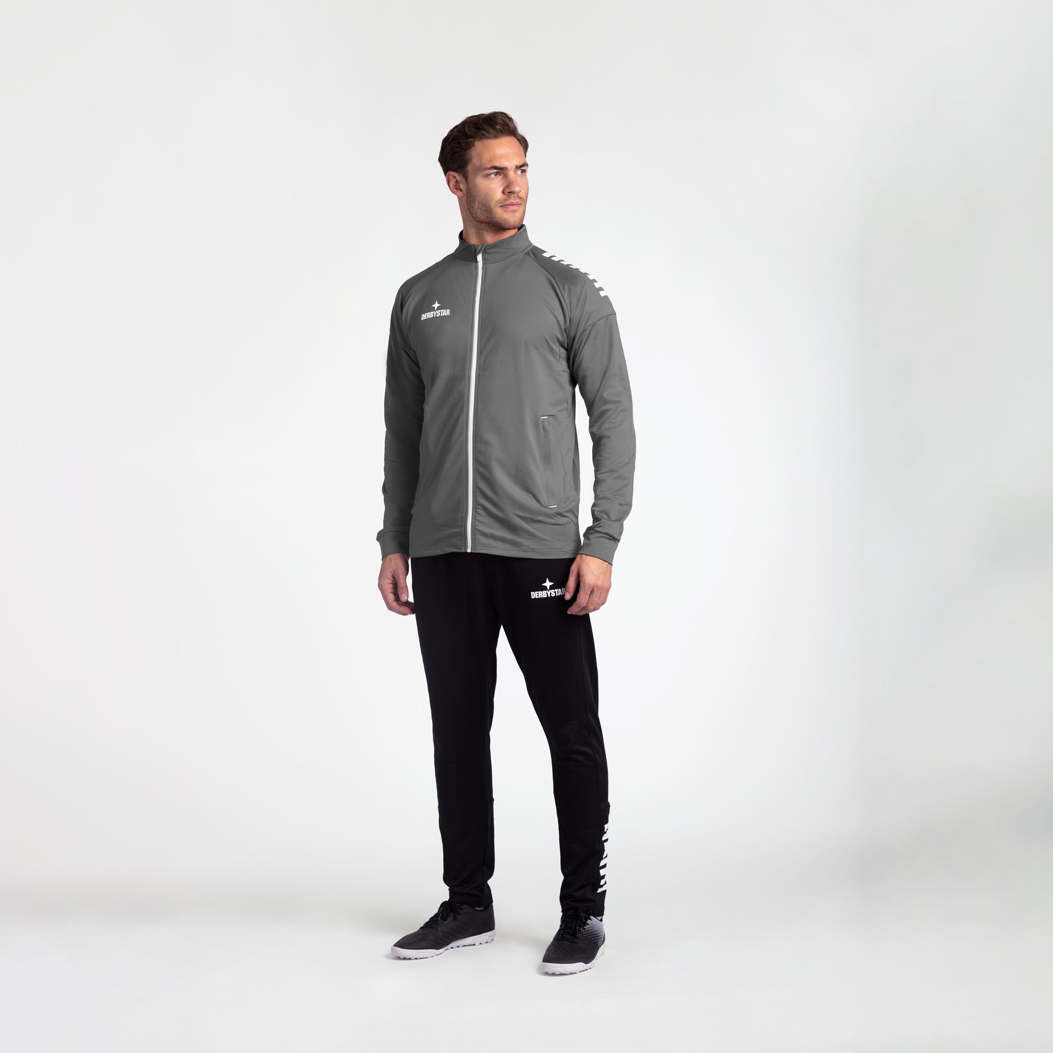Madrid Trainingsjacke #farbe_grau/weiß #farbe_grau/weiß