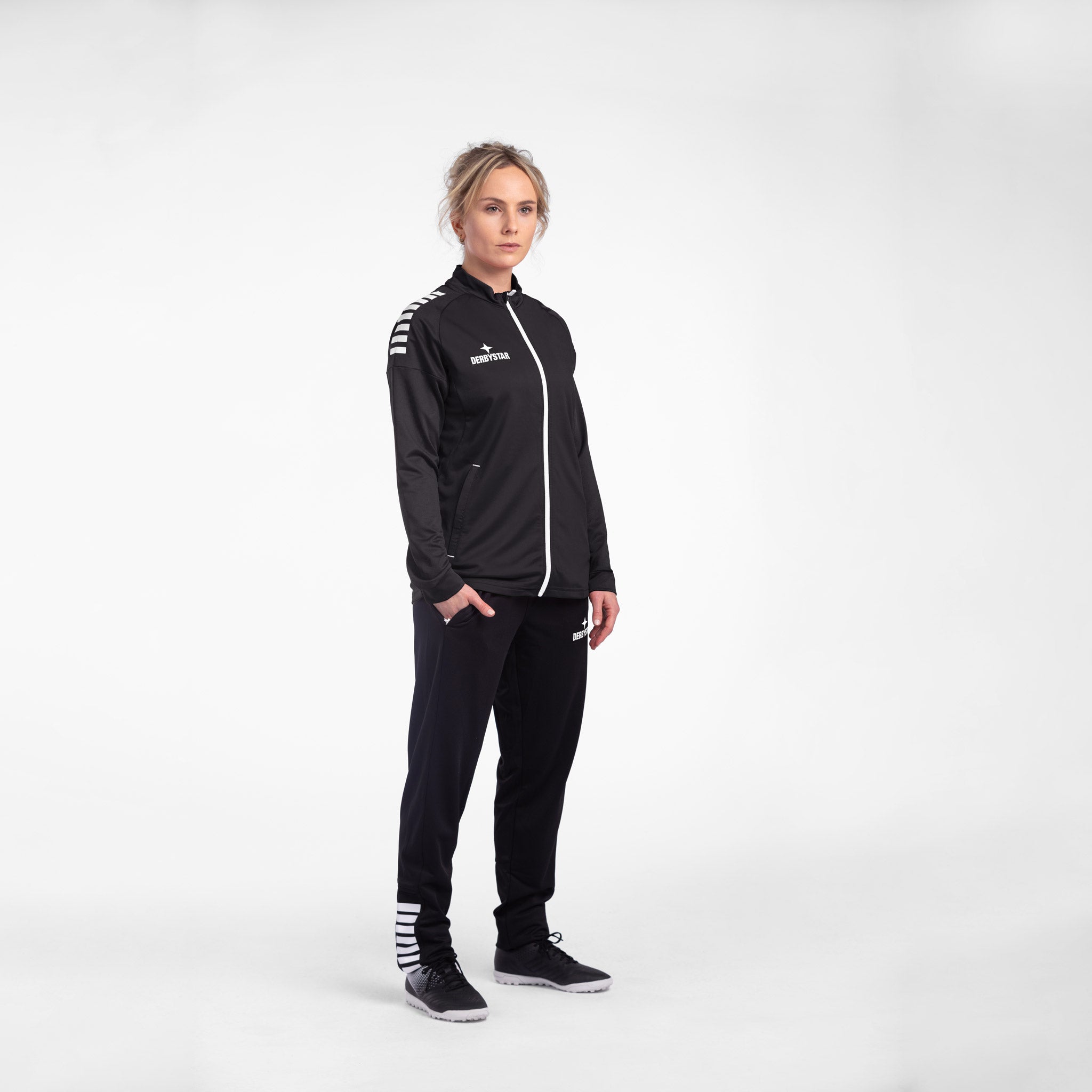 Madrid Trainingsjacke Frauen #farbe_schwarz/weiß #farbe_schwarz/weiß