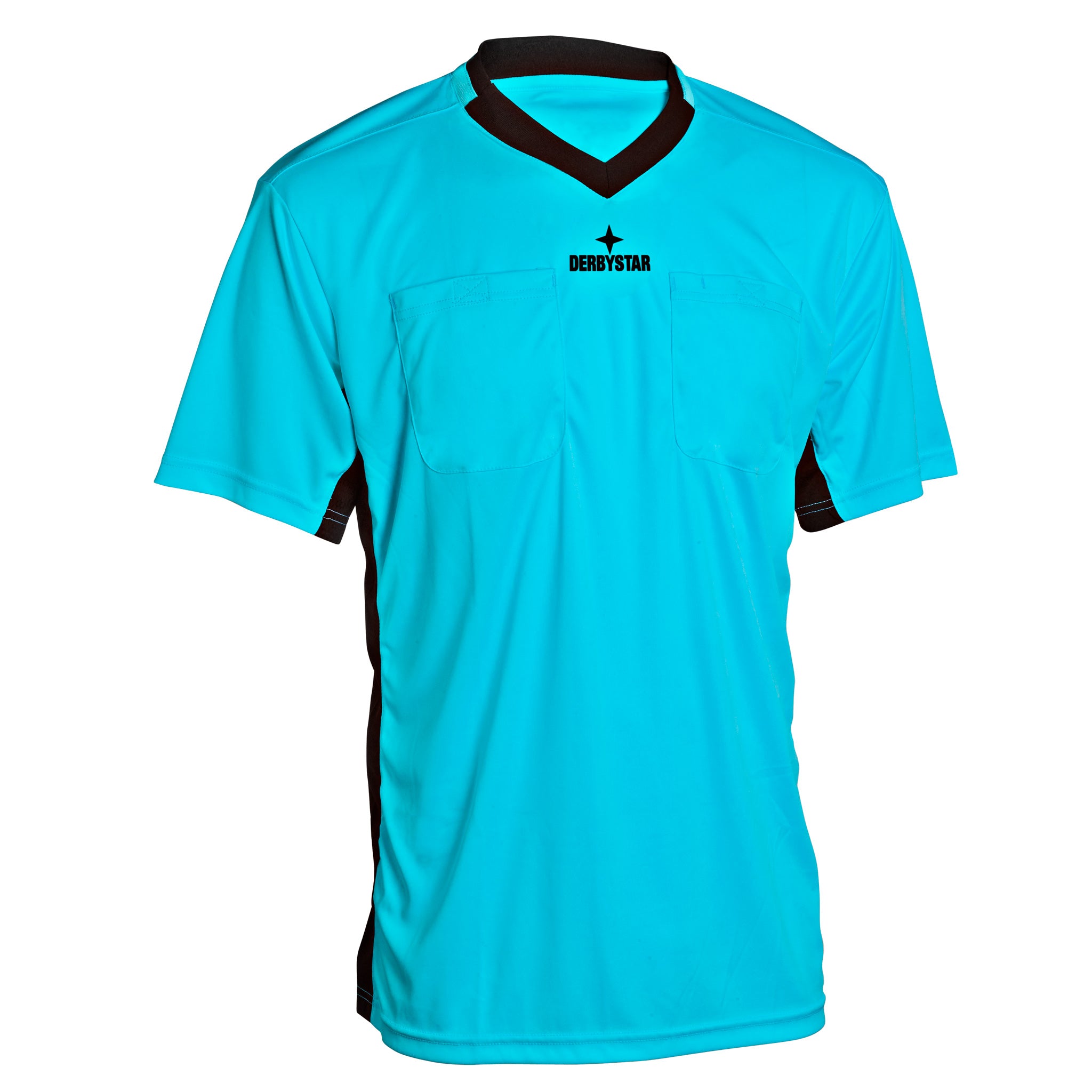 Schiedsrichter Trikot #farbe_hellblau/schwarz