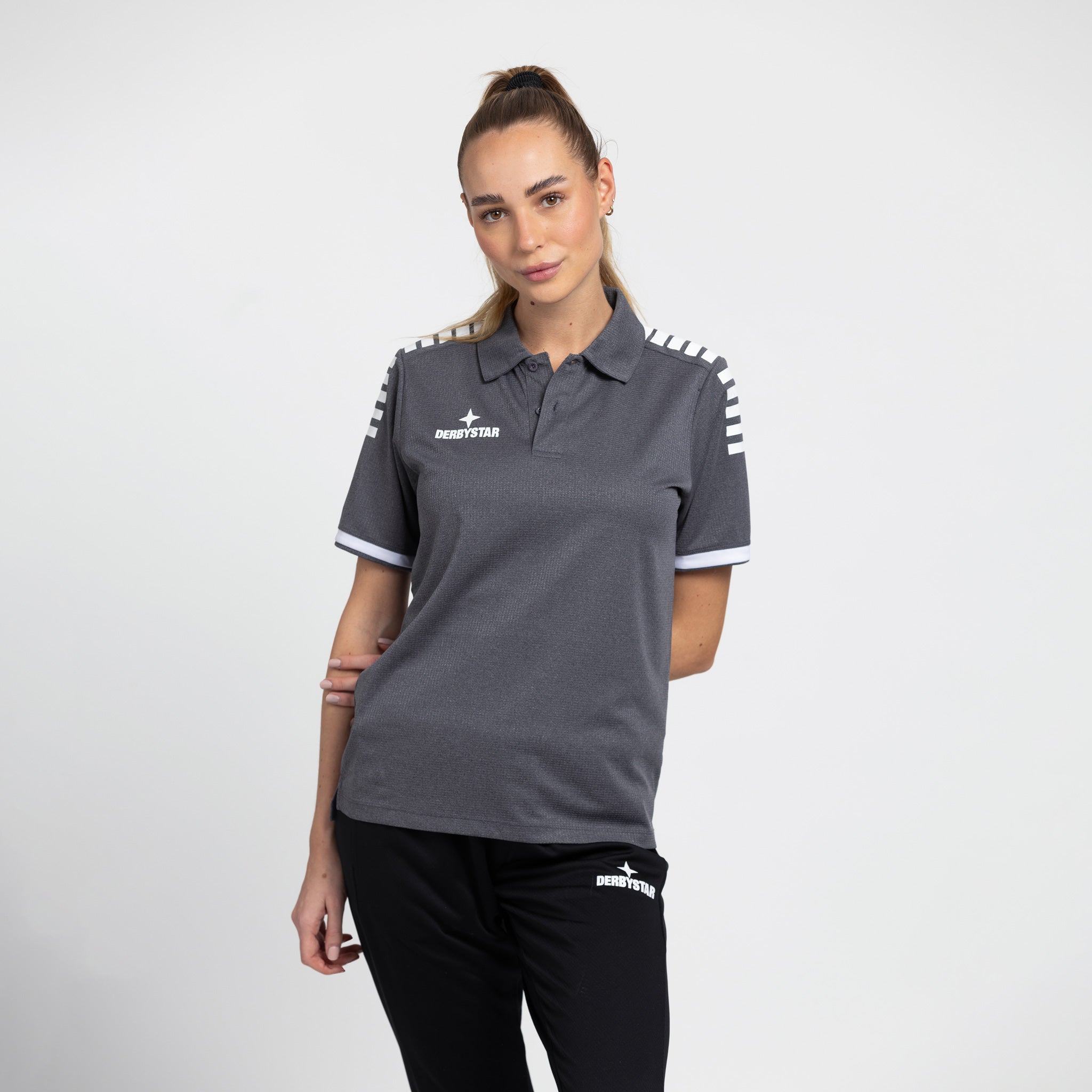 Primo Polo-Shirt #farbe_grau/schwarz #farbe_grau/schwarz