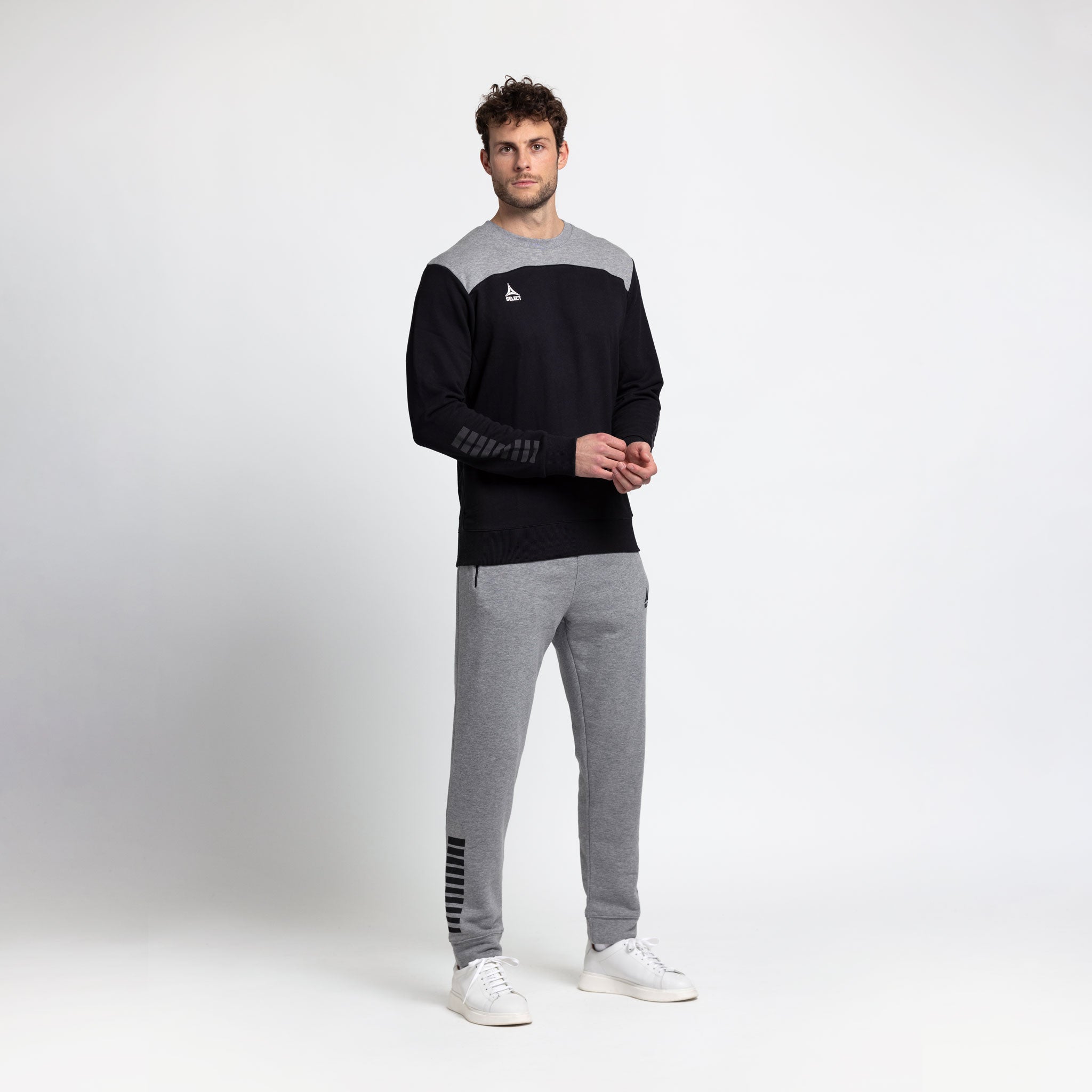 Oxford Sweatshirt #farbe_schwarz/grau