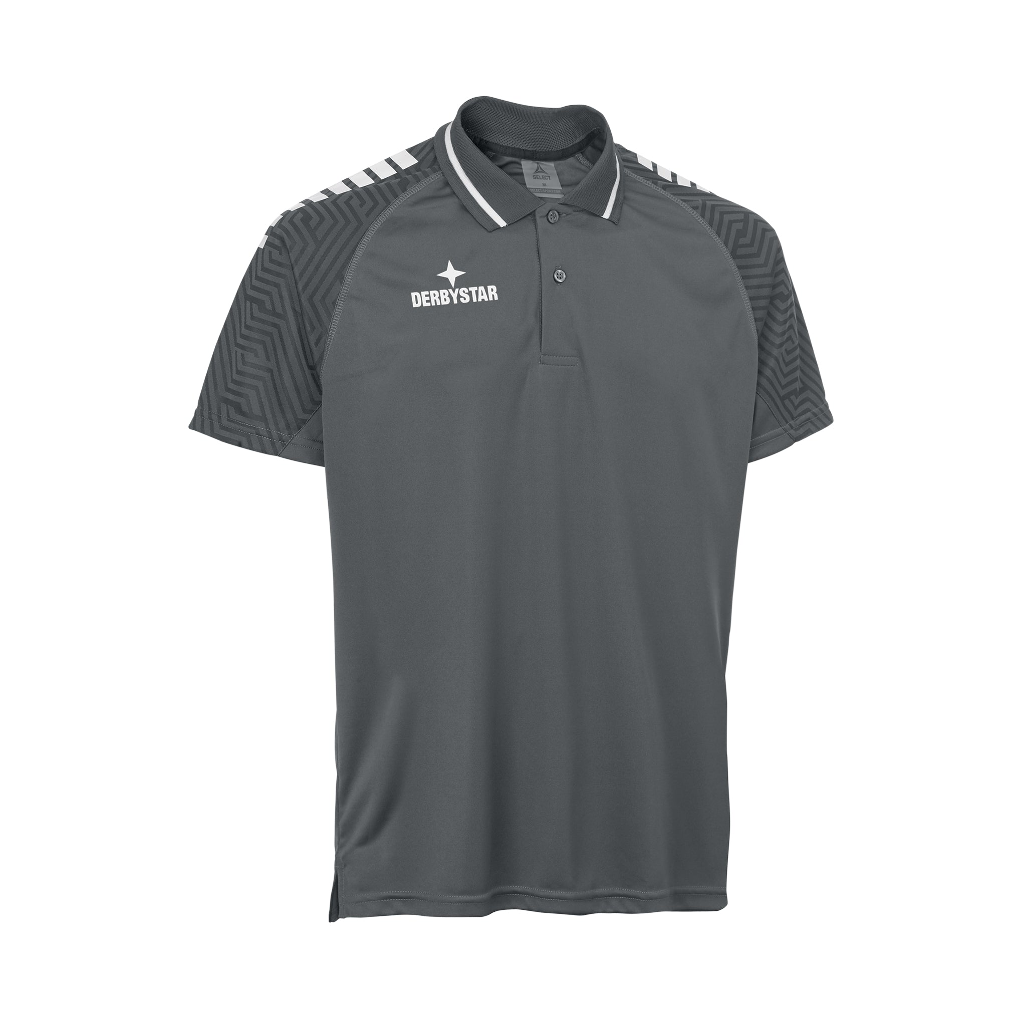 Primo Polo-Shirt v24 #farbe_grau/weiß