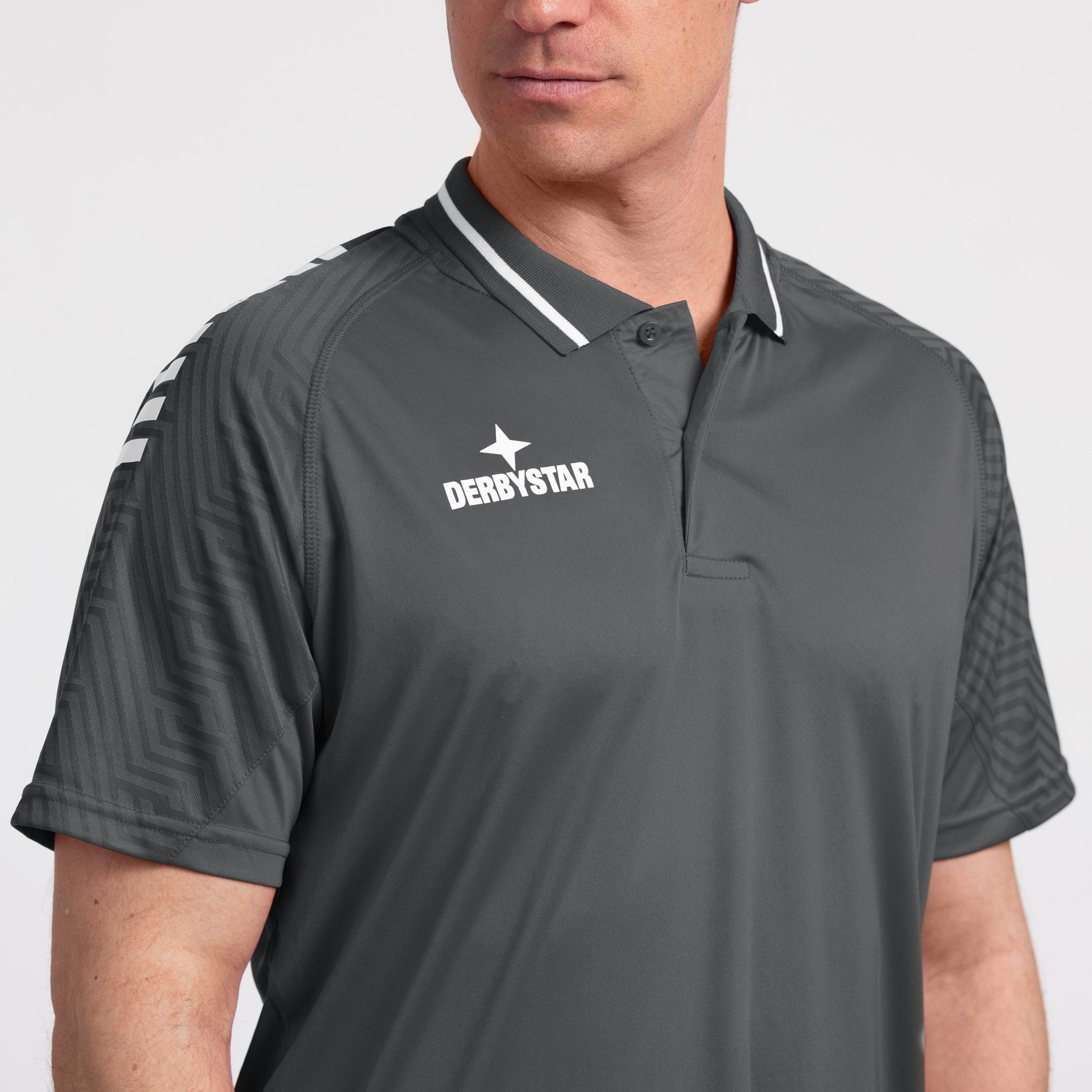 Primo Polo-Shirt v24 #farbe_grau/weiß #farbe_grau/weiß