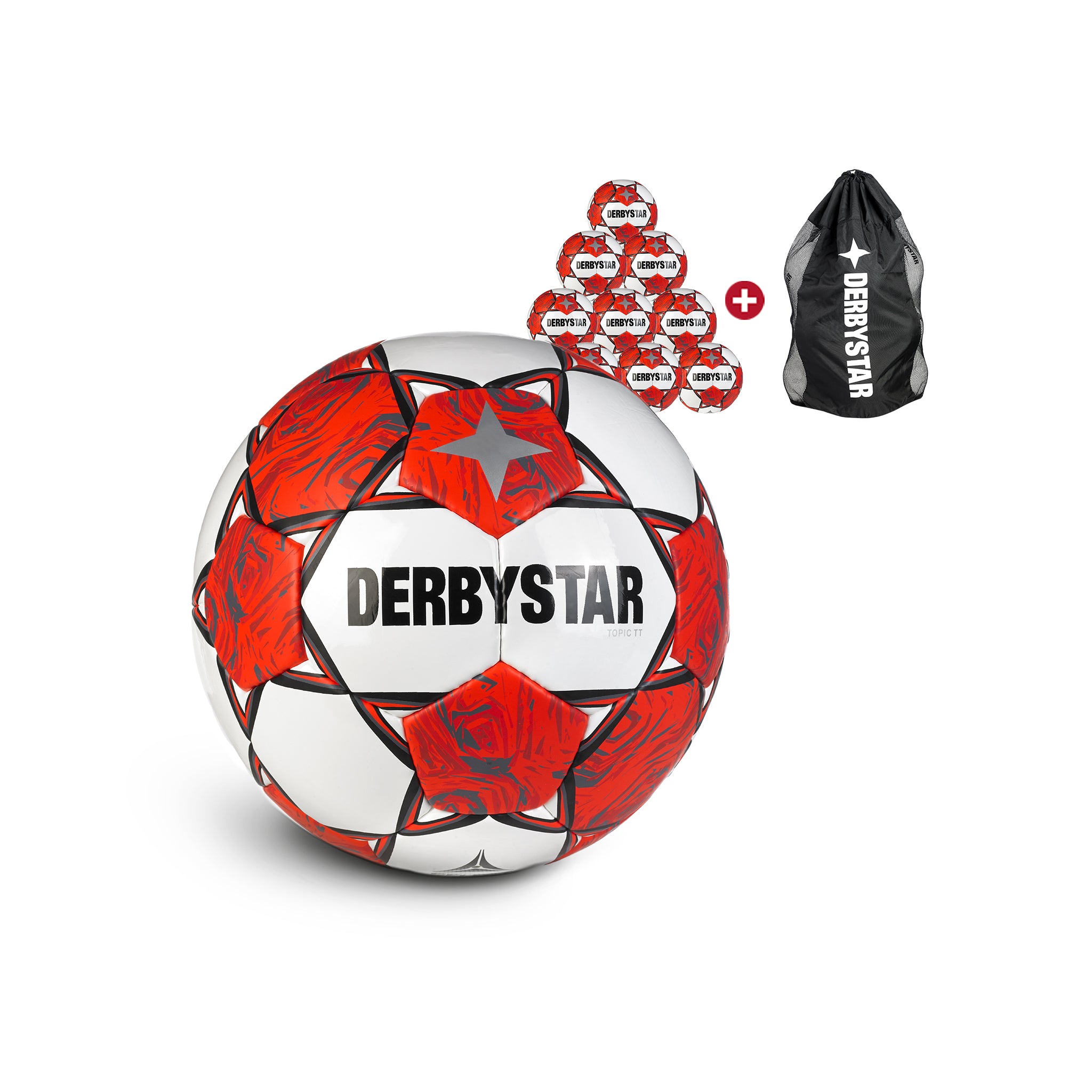 Topic TT 10er Ballpaket #farbe_weiß/rot
