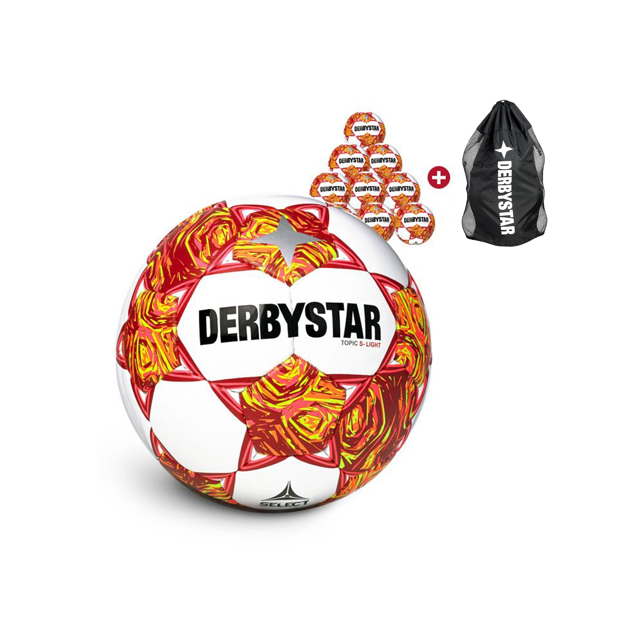 Topic S-Light 290g 10er-Ballpaket #farbe_weiß/rot